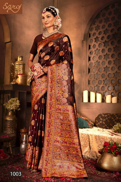 Latika Silk Vol 2 Saroj Satin Silk Sarees Wholesaler