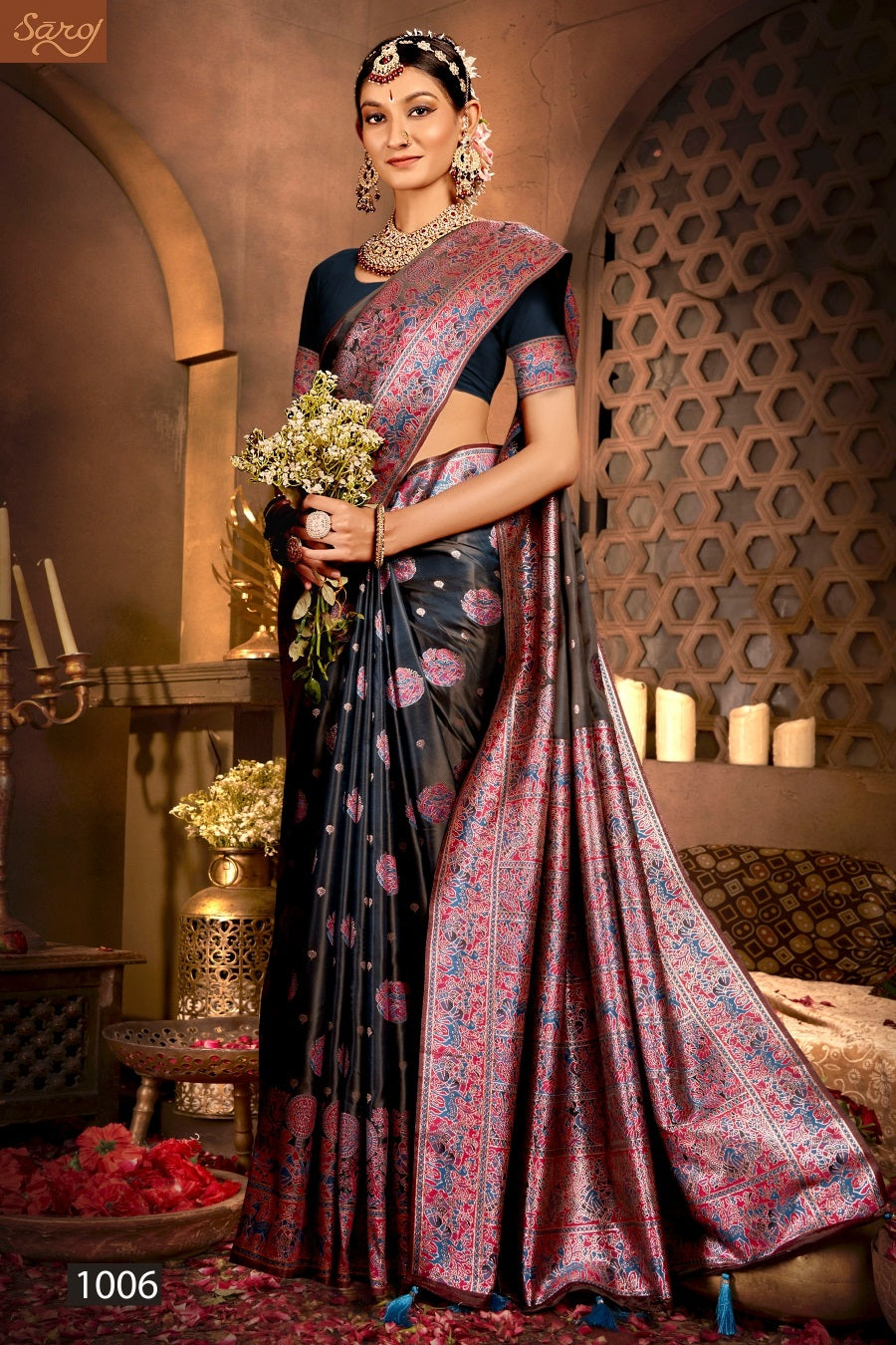 Latika Silk Vol 2 Saroj Satin Silk Sarees Wholesaler