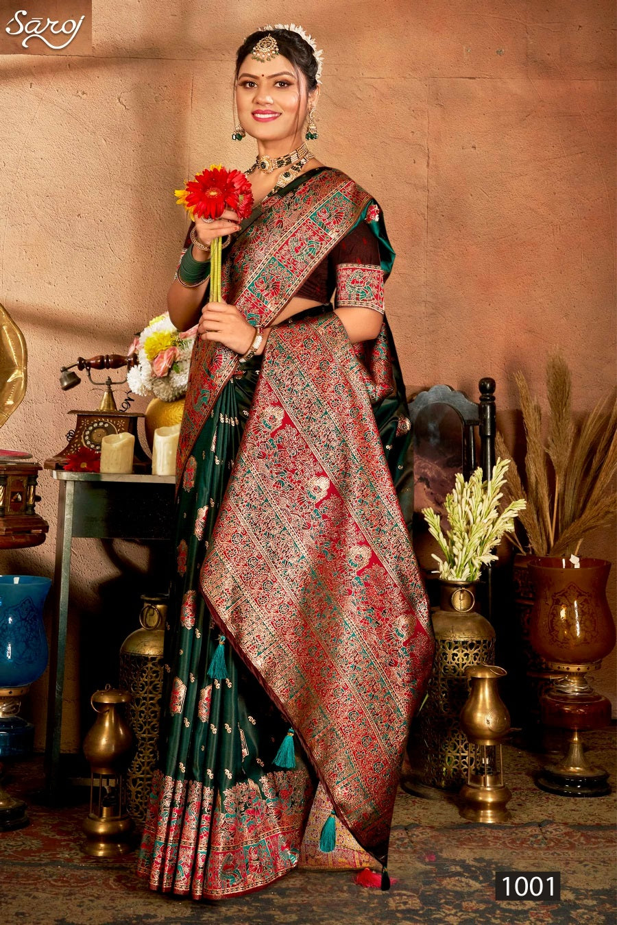 Latika Silk Vol 3 Saroj Satin Silk Sarees Wholesale Rate