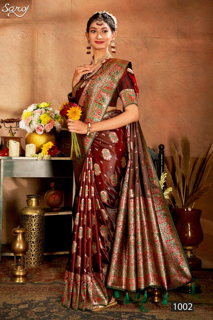 Latika Silk Vol 3 Saroj Satin Silk Sarees Wholesale Rate