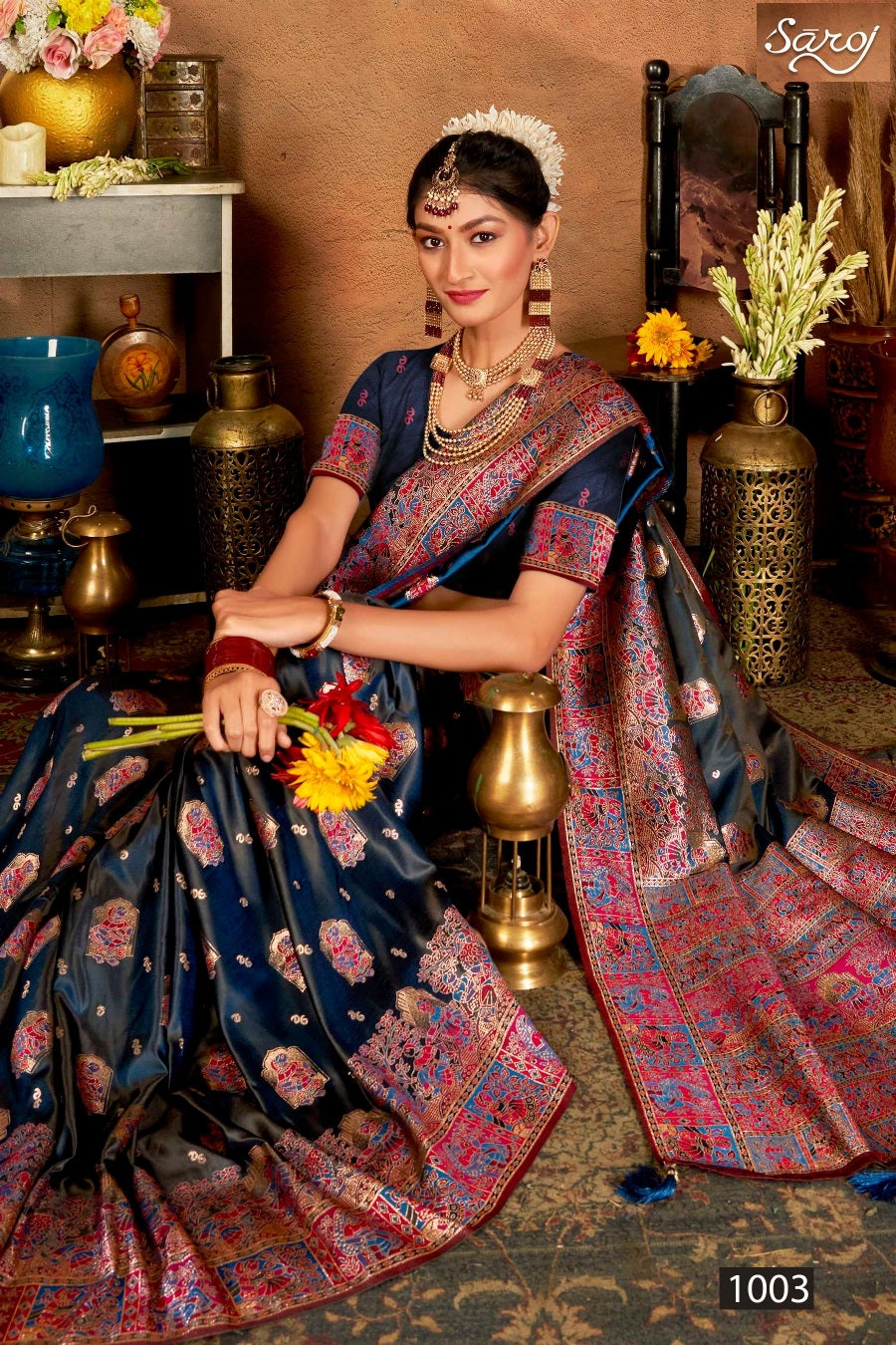 Latika Silk Vol 3 Saroj Satin Silk Sarees Wholesale Rate