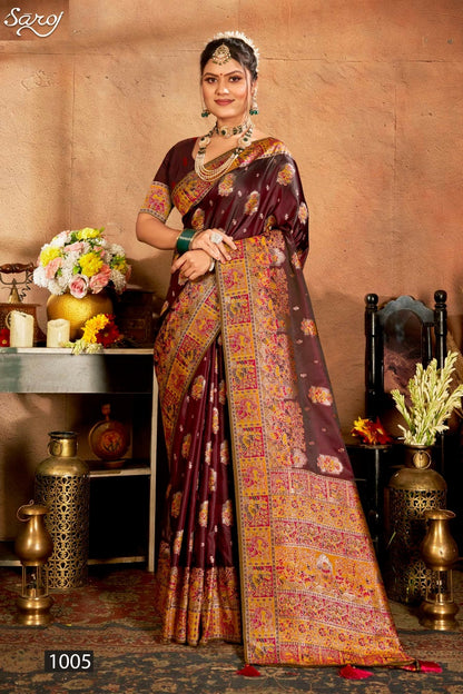 Latika Silk Vol 3 Saroj Satin Silk Sarees Wholesale Rate