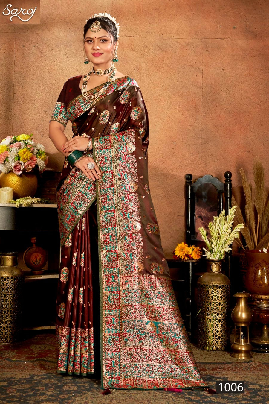 Latika Silk Vol 3 Saroj Satin Silk Sarees Wholesale Rate
