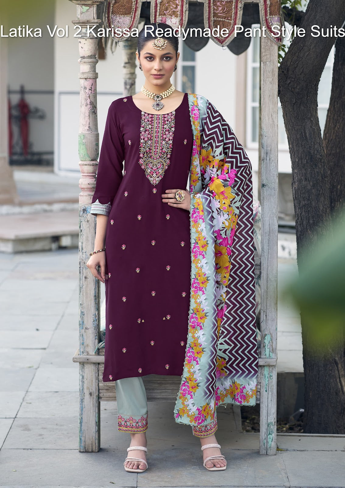Latika Vol 2 Karissa Liva Rayon Readymade Pant Style Suits Exporter