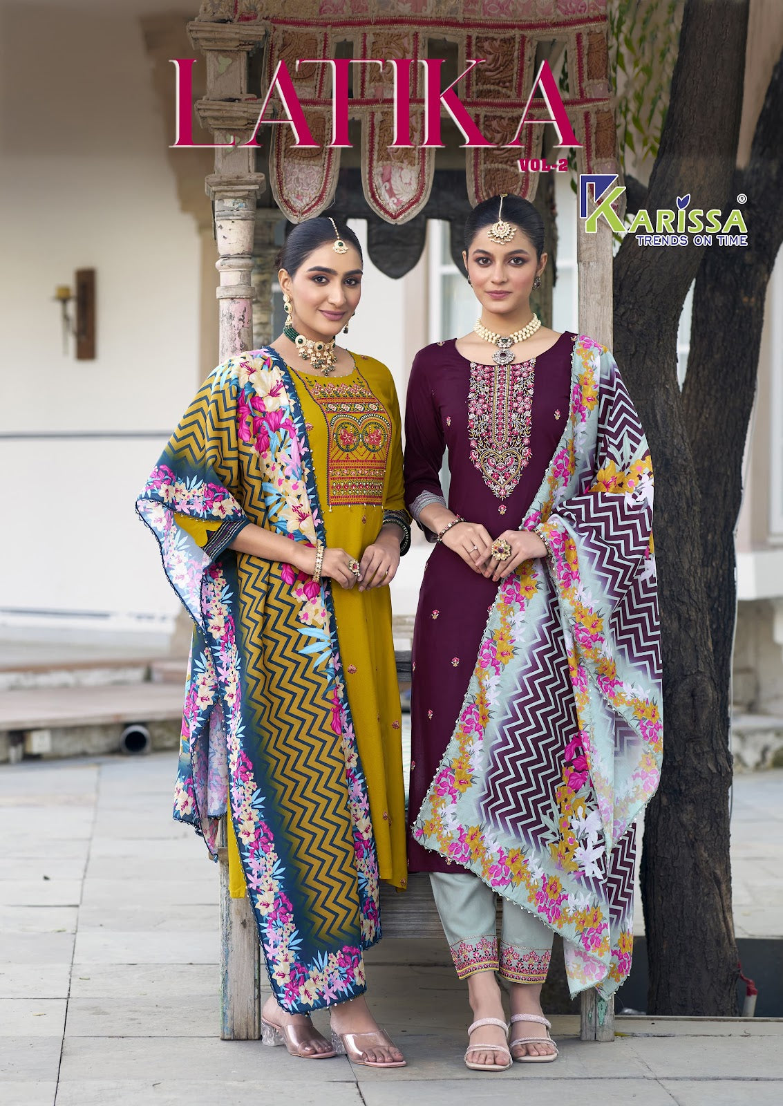 Latika Vol 2 Karissa Liva Rayon Readymade Pant Style Suits Exporter