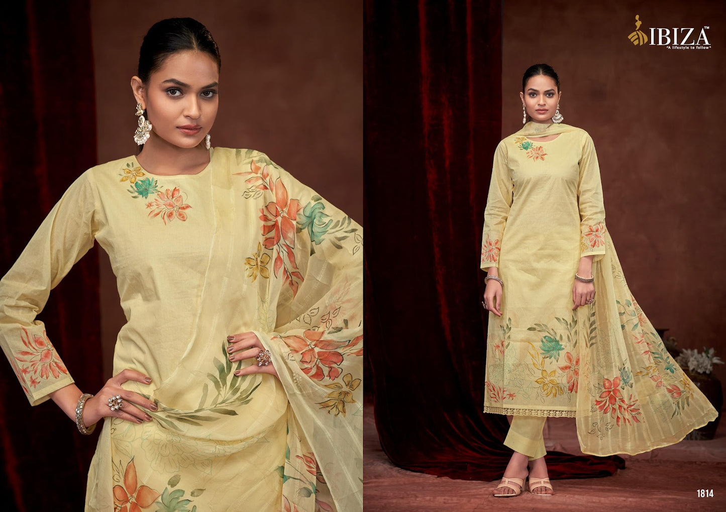 Latima Ibiza Pure Organdy Pant Style Suits Wholesaler Gujarat