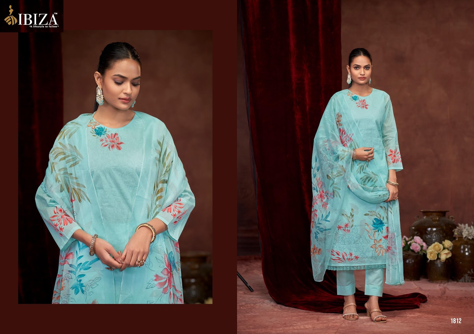 Latima Ibiza Pure Organdy Pant Style Suits Wholesaler Gujarat