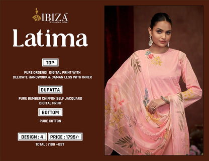 Latima Ibiza Pure Organdy Pant Style Suits Wholesaler Gujarat