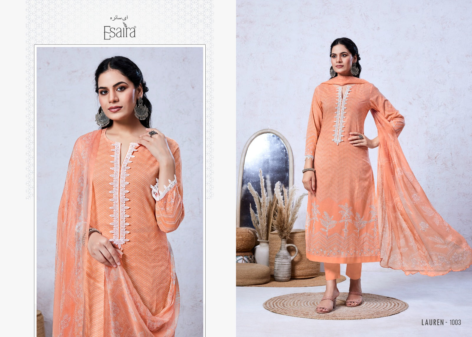 Lauren Esaira Cotton Cambric Pant Style Suits Supplier