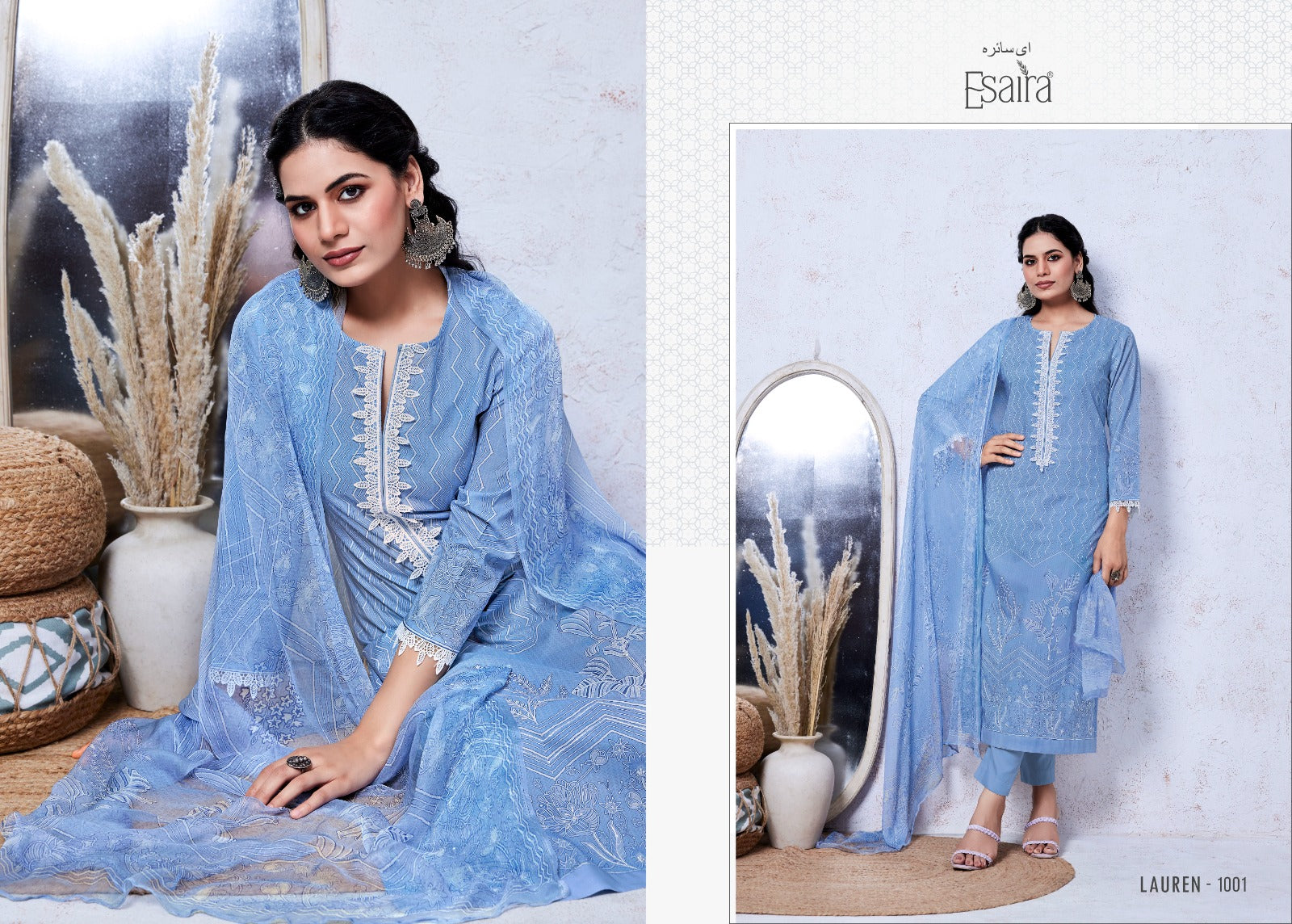 Lauren Esaira Cotton Cambric Pant Style Suits Supplier