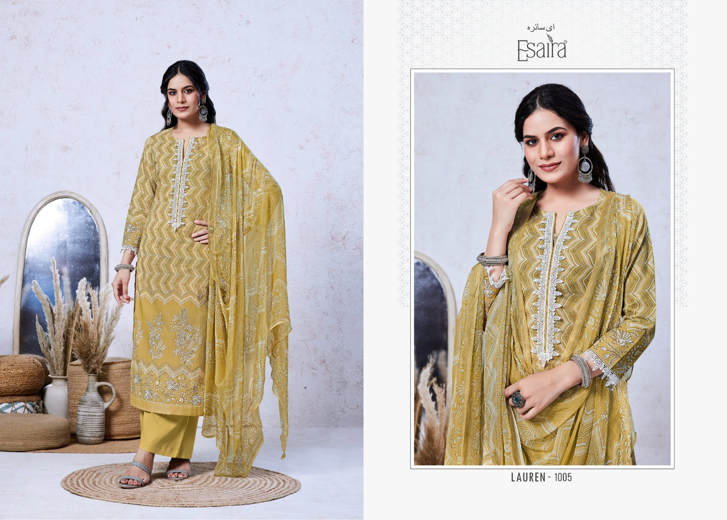 Lauren Esaira Cotton Cambric Pant Style Suits Supplier