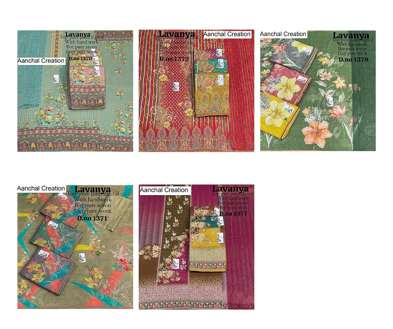 Lavanaya Aanchal Creation Pure Jaam Salwar Suits Supplier