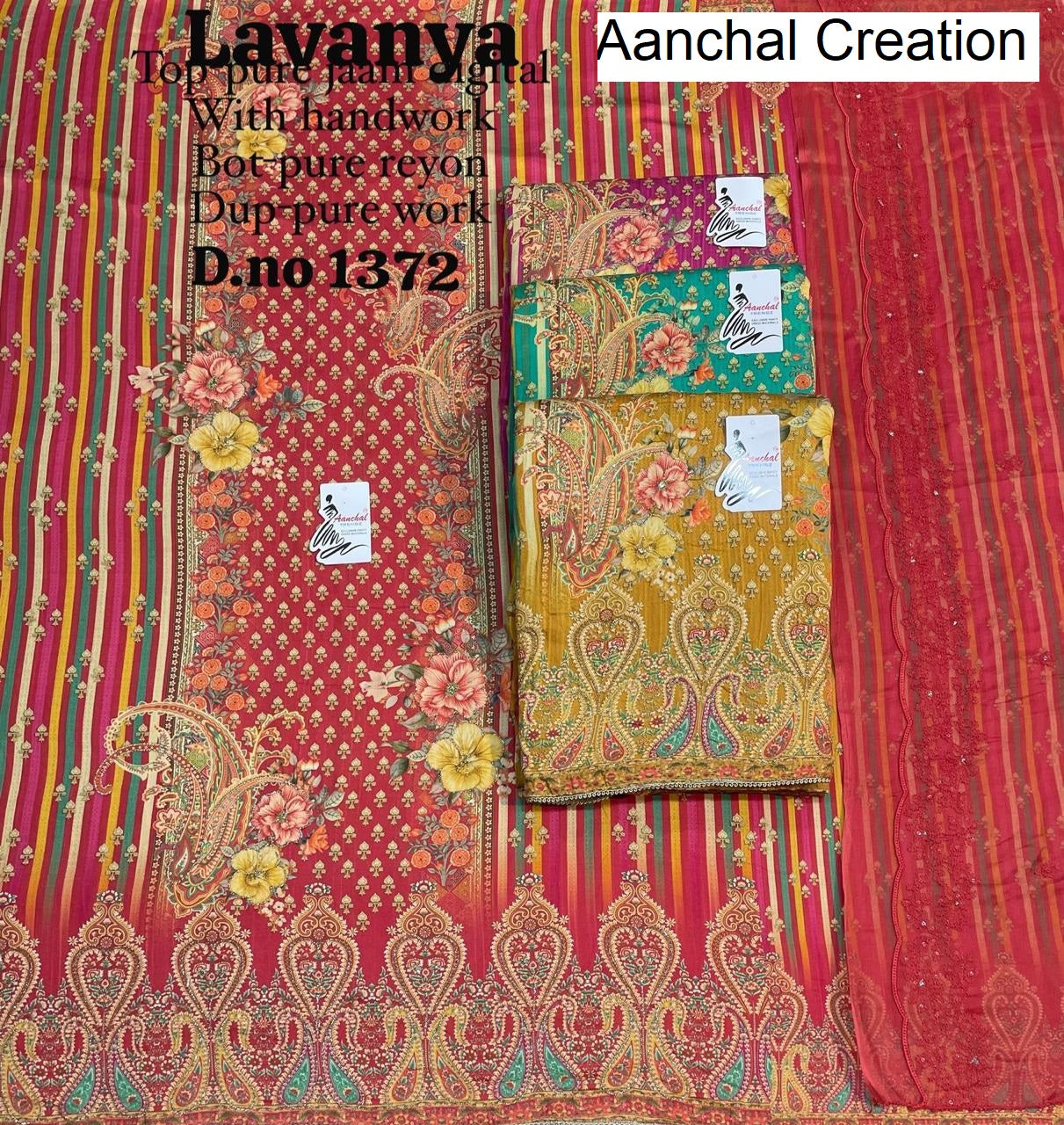 Lavanaya Aanchal Creation Pure Jaam Salwar Suits Supplier