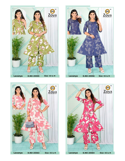 Lavanya 1311 Zoya Rayon Co Ord Set Wholesale Rate
