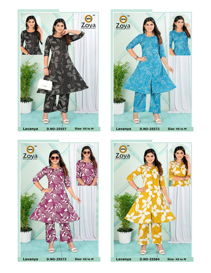 Lavanya 1311 Zoya Rayon Co Ord Set Wholesale Rate