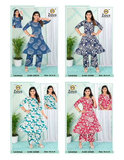 Lavanya 1311 Zoya Rayon Co Ord Set Wholesale Rate