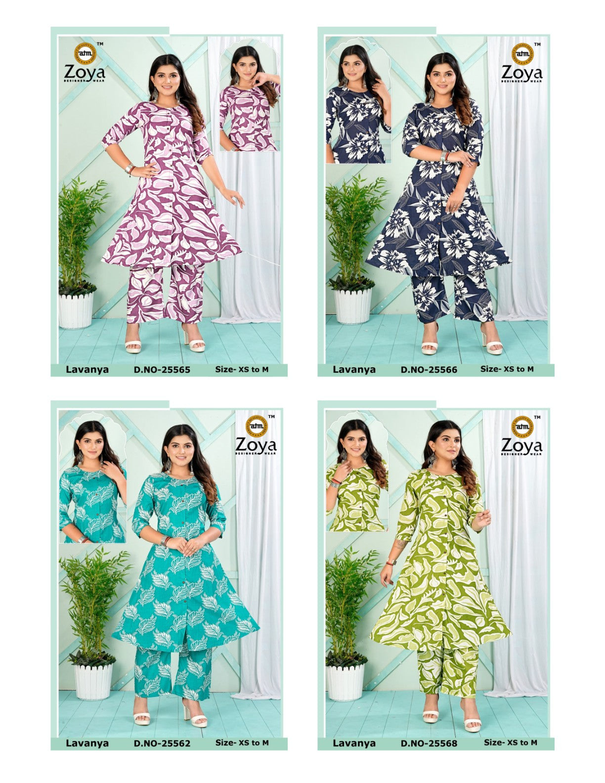 Lavanya 1311 Zoya Rayon Co Ord Set Wholesale Rate