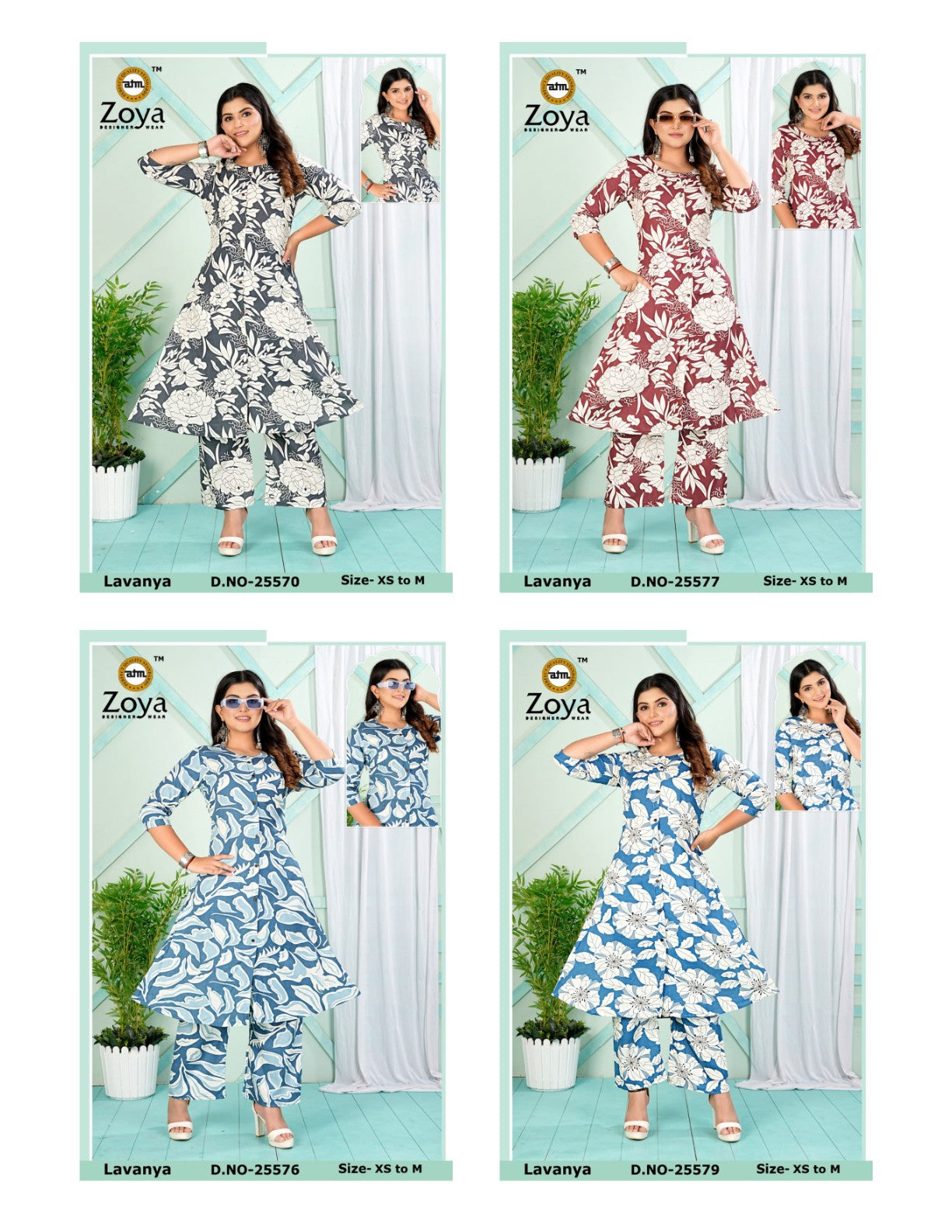 Lavanya 1311 Zoya Rayon Co Ord Set Wholesale Rate