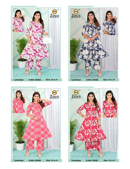 Lavanya 1311 Zoya Rayon Co Ord Set Wholesale Rate