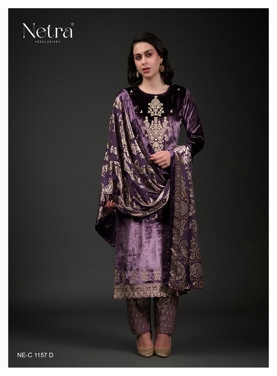 Lavanya Netra Velvet Suits Wholesale Price