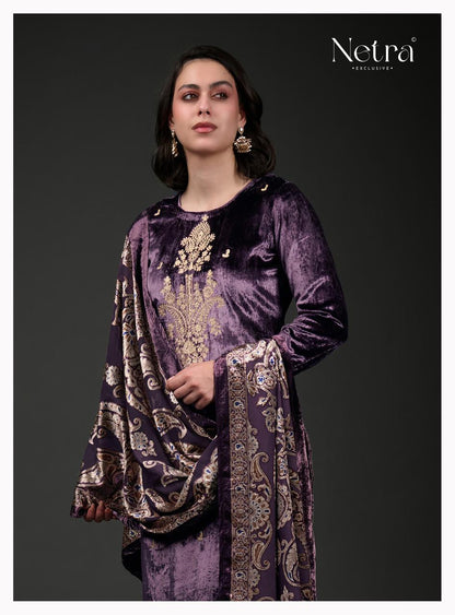 Lavanya Netra Velvet Suits Wholesale Price