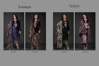 Lavanya Netra Velvet Suits Wholesale Price