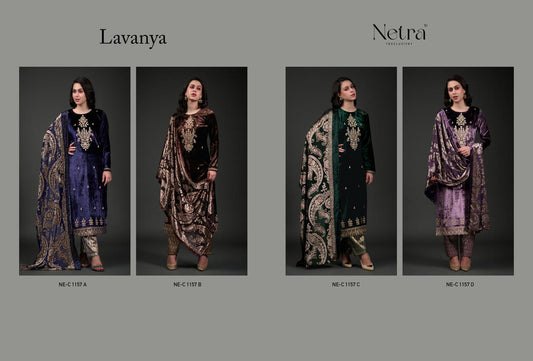 Lavanya Netra Velvet Suits Wholesale Price