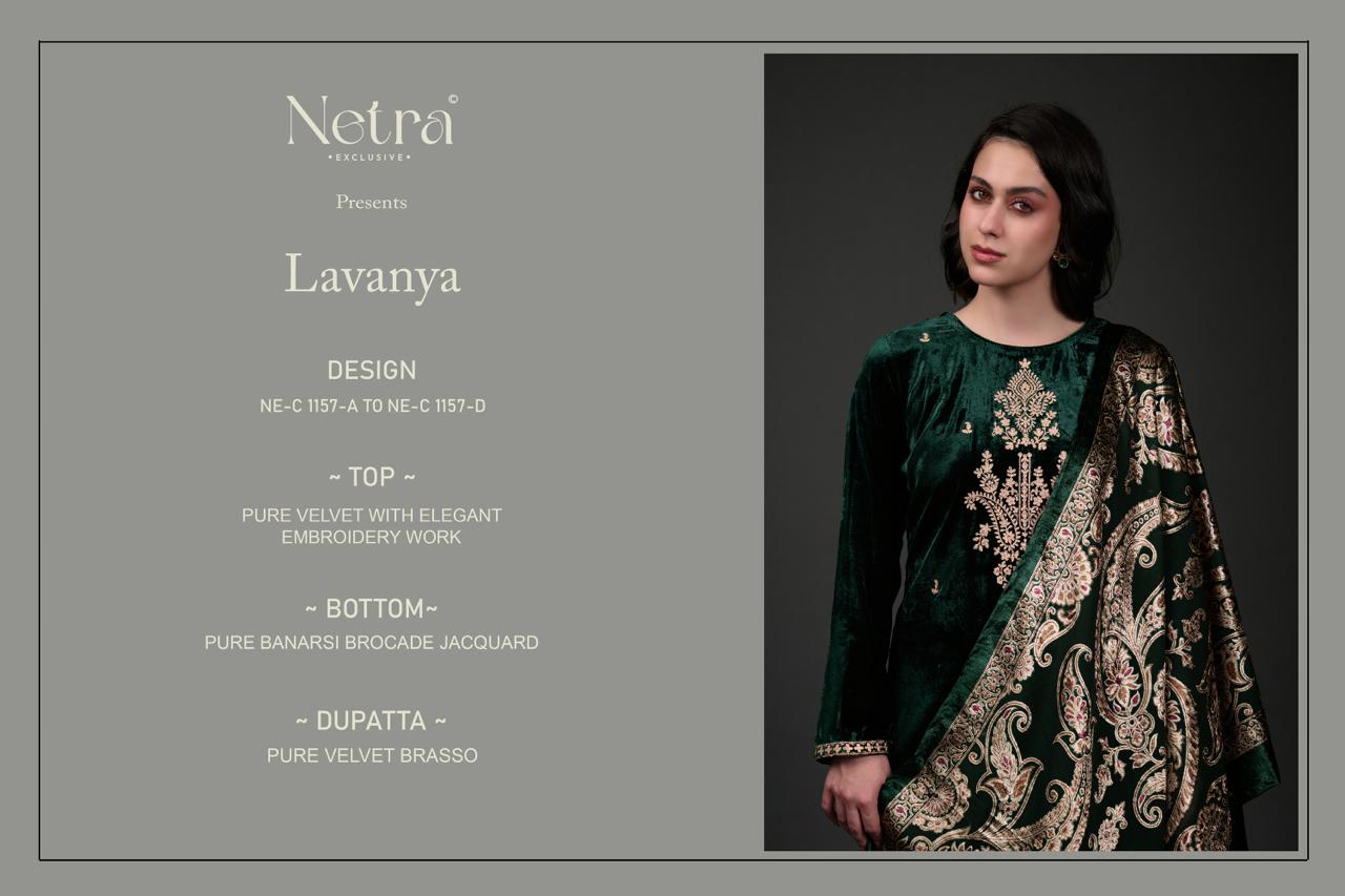 Lavanya Netra Velvet Suits Wholesale Price