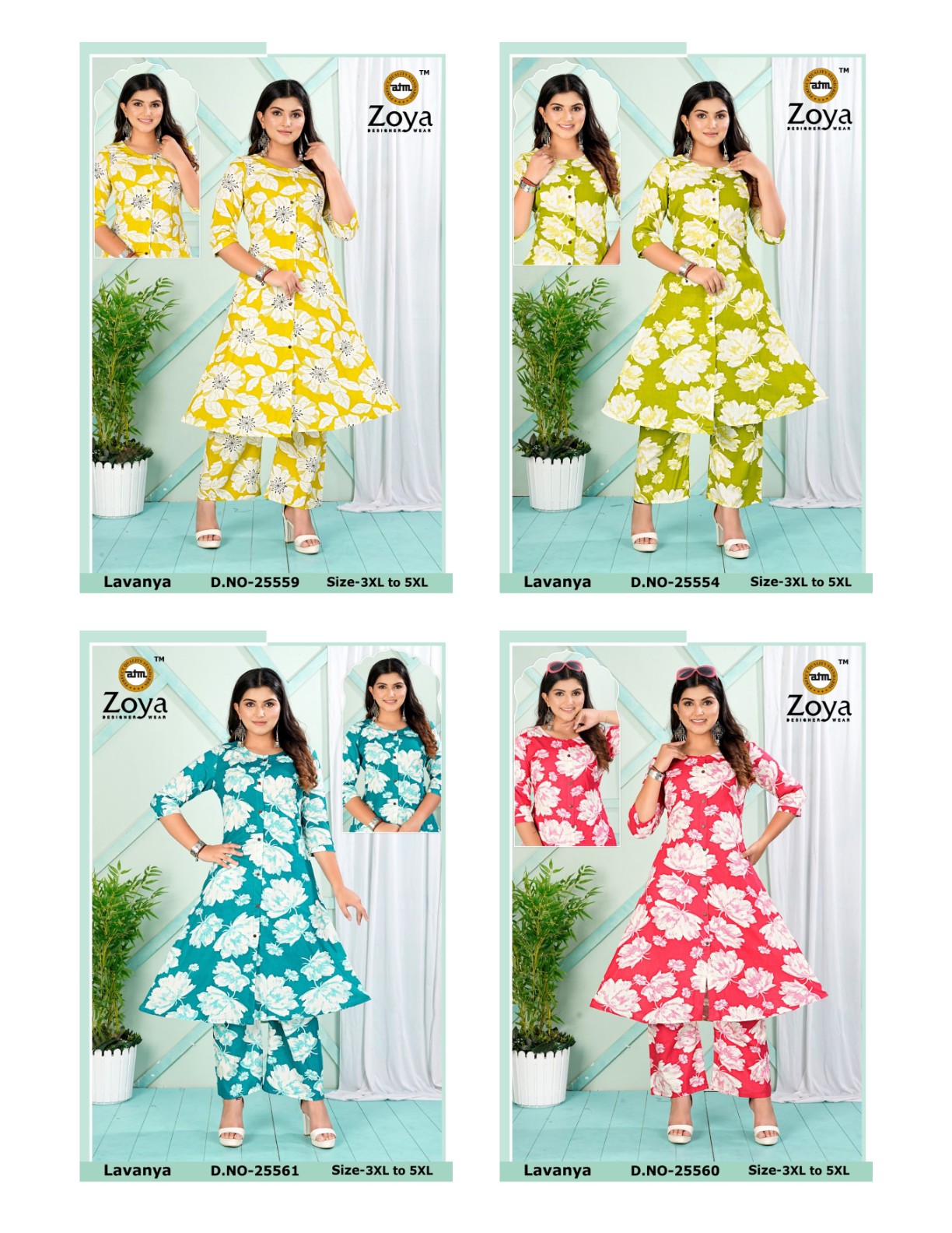 Lavanya Plus Size Zoya Rayon Co Ord Set Wholesaler