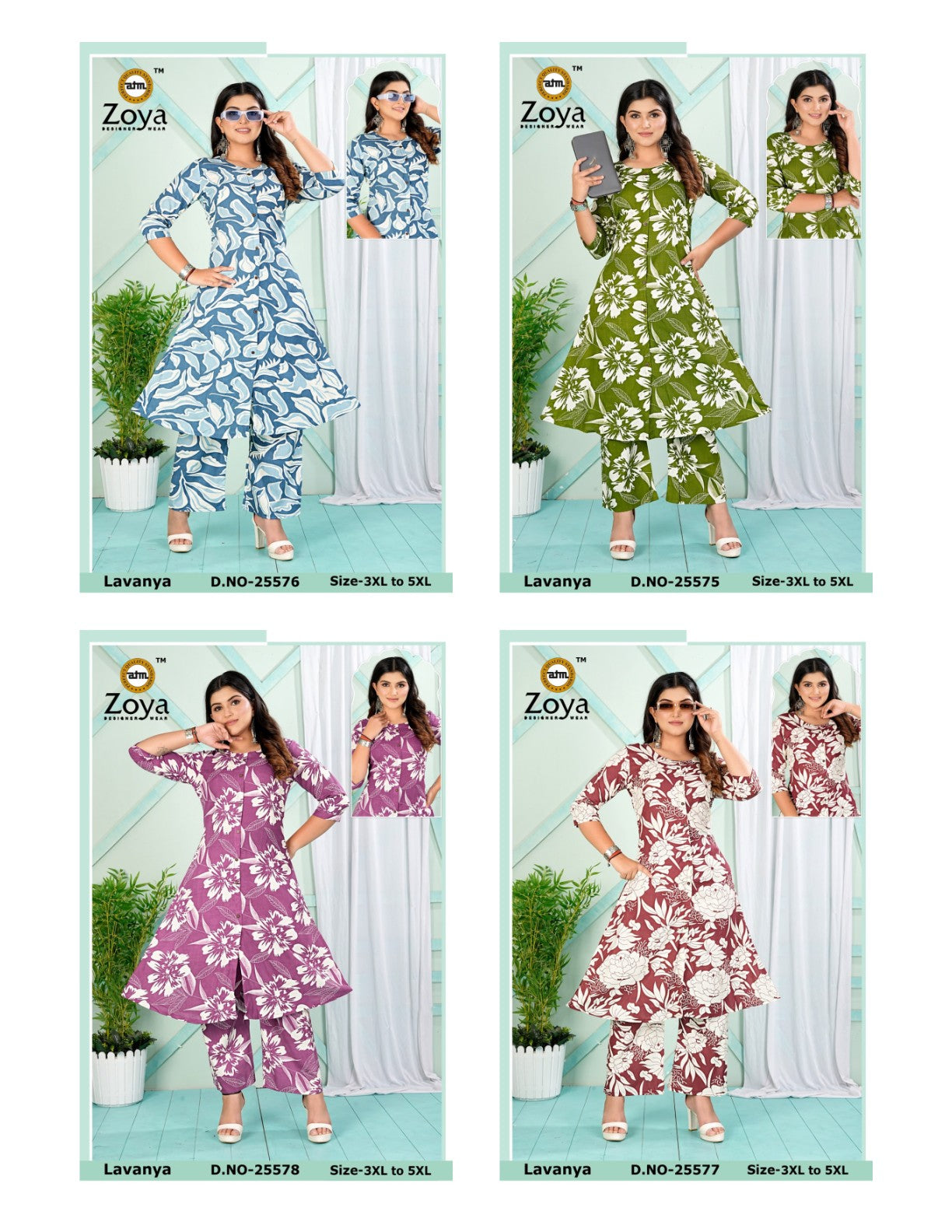 Lavanya Plus Size Zoya Rayon Co Ord Set Wholesaler