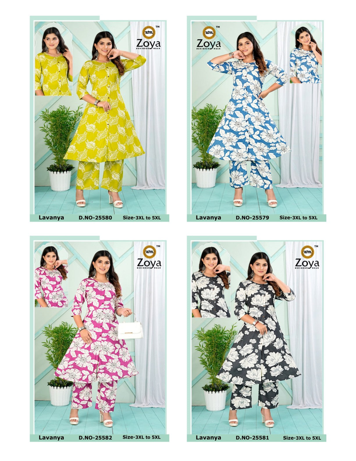 Lavanya Plus Size Zoya Rayon Co Ord Set Wholesaler