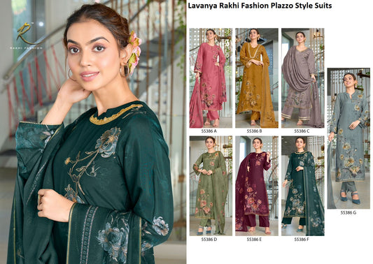 Lavanya Rakhi Fashion Pure Viscose Plazzo Style Suits Exporter