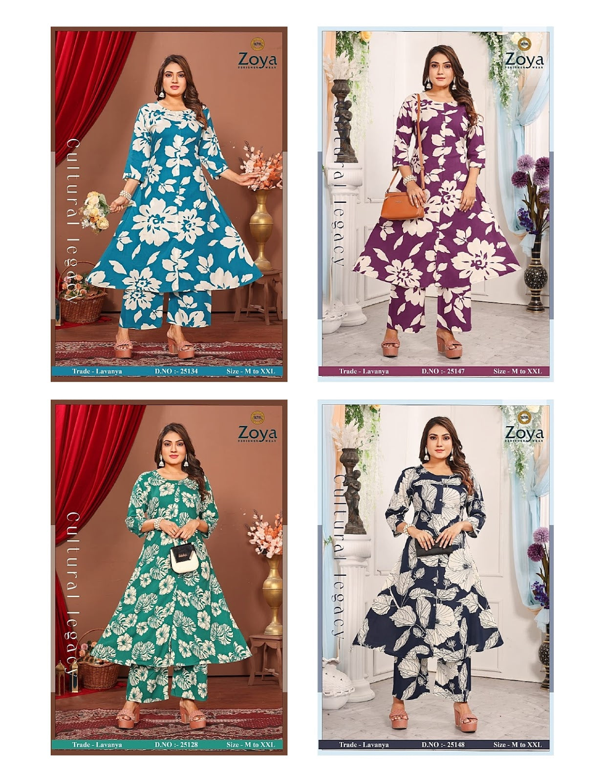 Lavanya Zoya Rayon Co Ord Set Manufacturer Gujarat