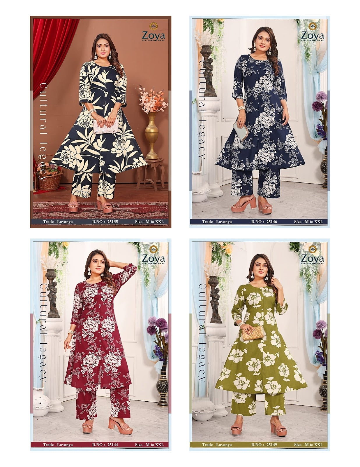 Lavanya Zoya Rayon Co Ord Set Manufacturer Gujarat