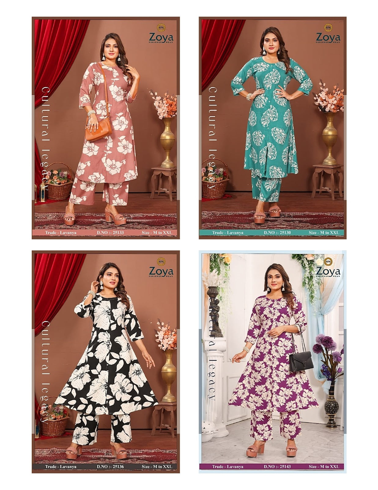 Lavanya Zoya Rayon Co Ord Set Manufacturer Gujarat