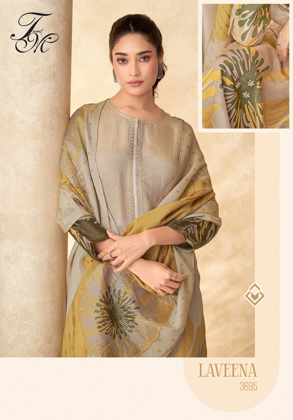 Laveena Tm Tissue Plazzo Style Suits Wholesaler
