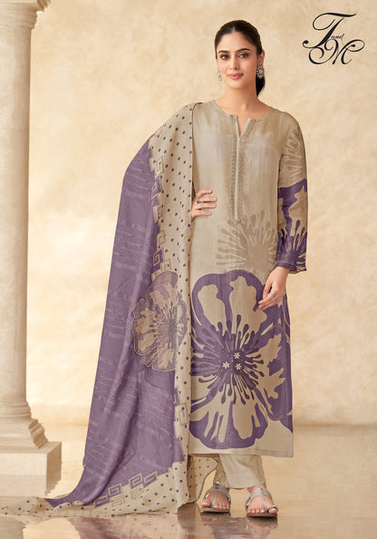Laveena Tm Tissue Plazzo Style Suits Wholesaler
