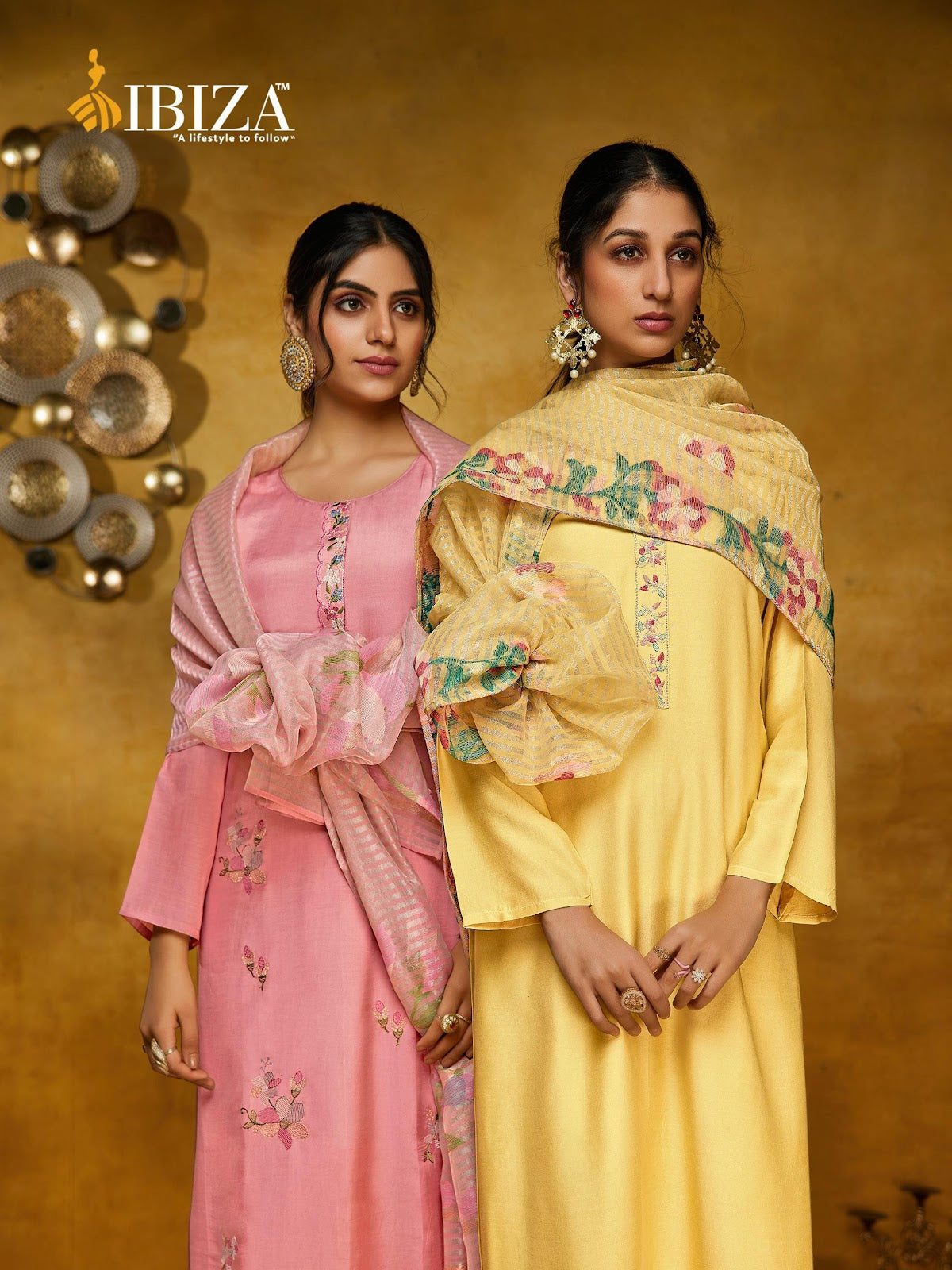 Lavender Ibiza Pure Bemberg Muslin Pant Style Suits Wholesale Price