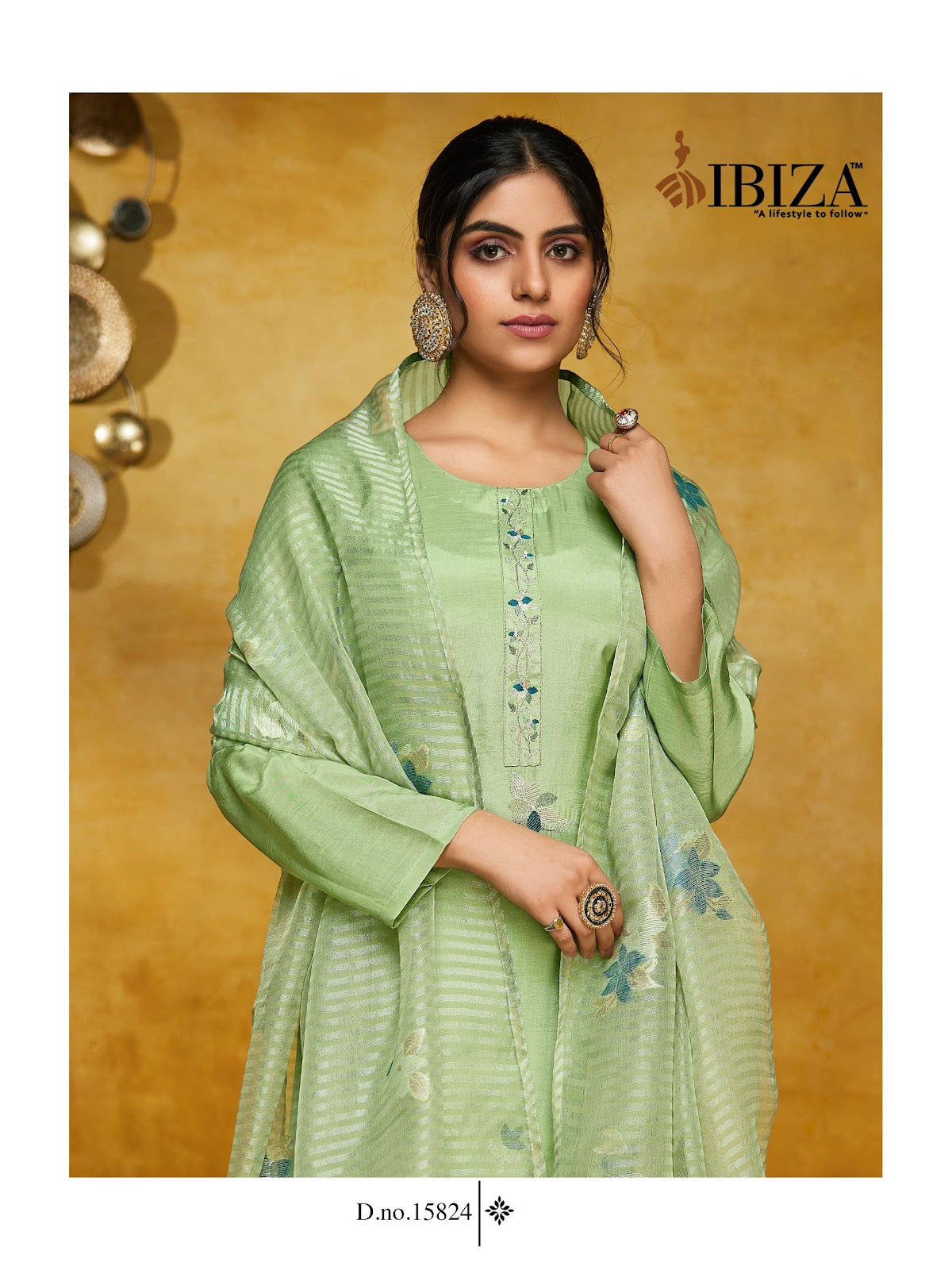 Lavender Ibiza Pure Bemberg Muslin Pant Style Suits Wholesale Price