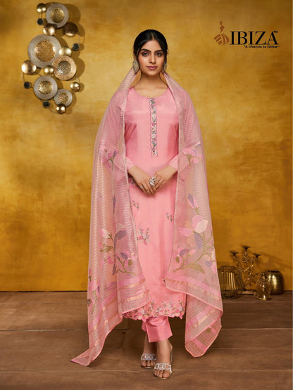 Lavender Ibiza Pure Bemberg Muslin Pant Style Suits Wholesale Price