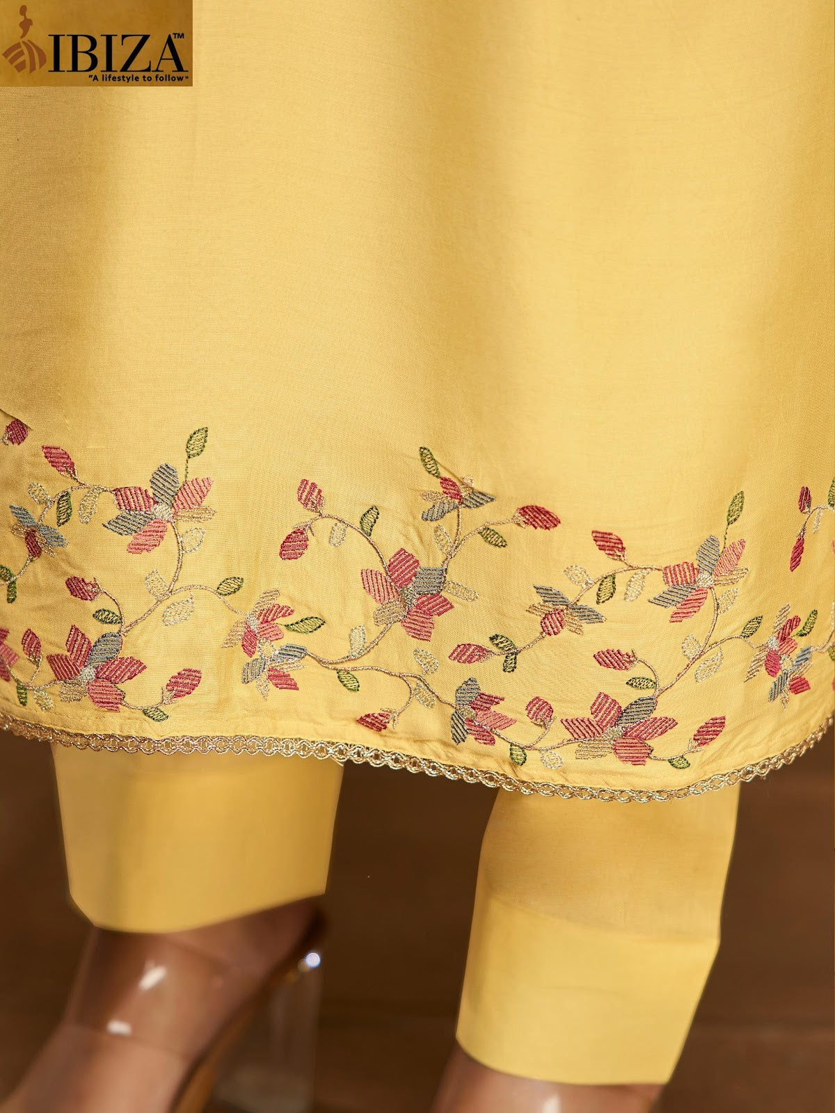 Lavender Ibiza Pure Bemberg Muslin Pant Style Suits Wholesale Price