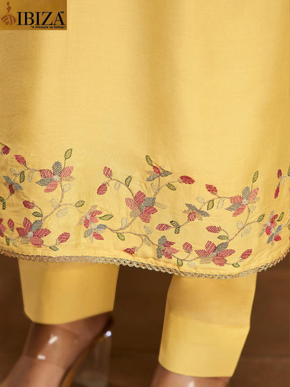 Lavender Ibiza Pure Bemberg Muslin Pant Style Suits Wholesale Price