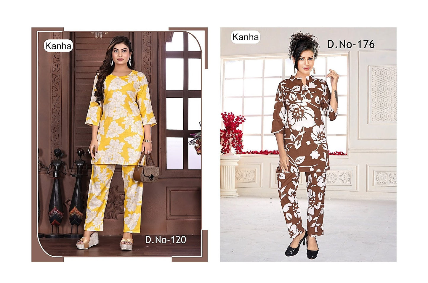 Lavina 1207 Kanha Two Tone Co Ord Set Exporter
