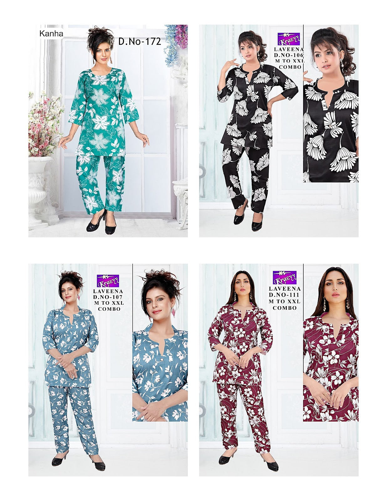 Lavina 1207 Kanha Two Tone Co Ord Set Exporter