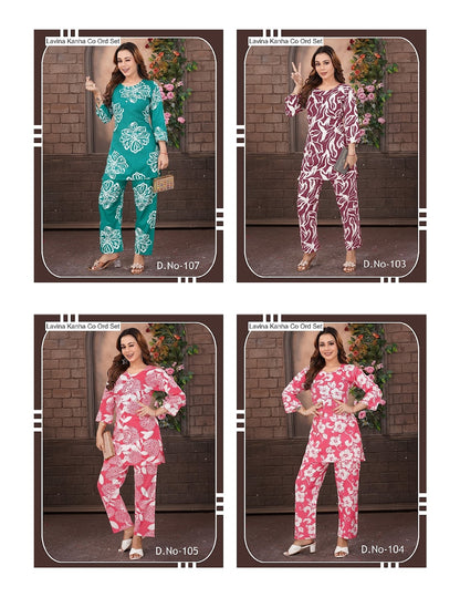 Lavina Kanha Two Tone Co Ord Set Manufacturer Ahmedabad