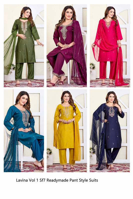 Lavina Vol 1 Sf7 Vetican Readymade Pant Style Suits Supplier Gujarat