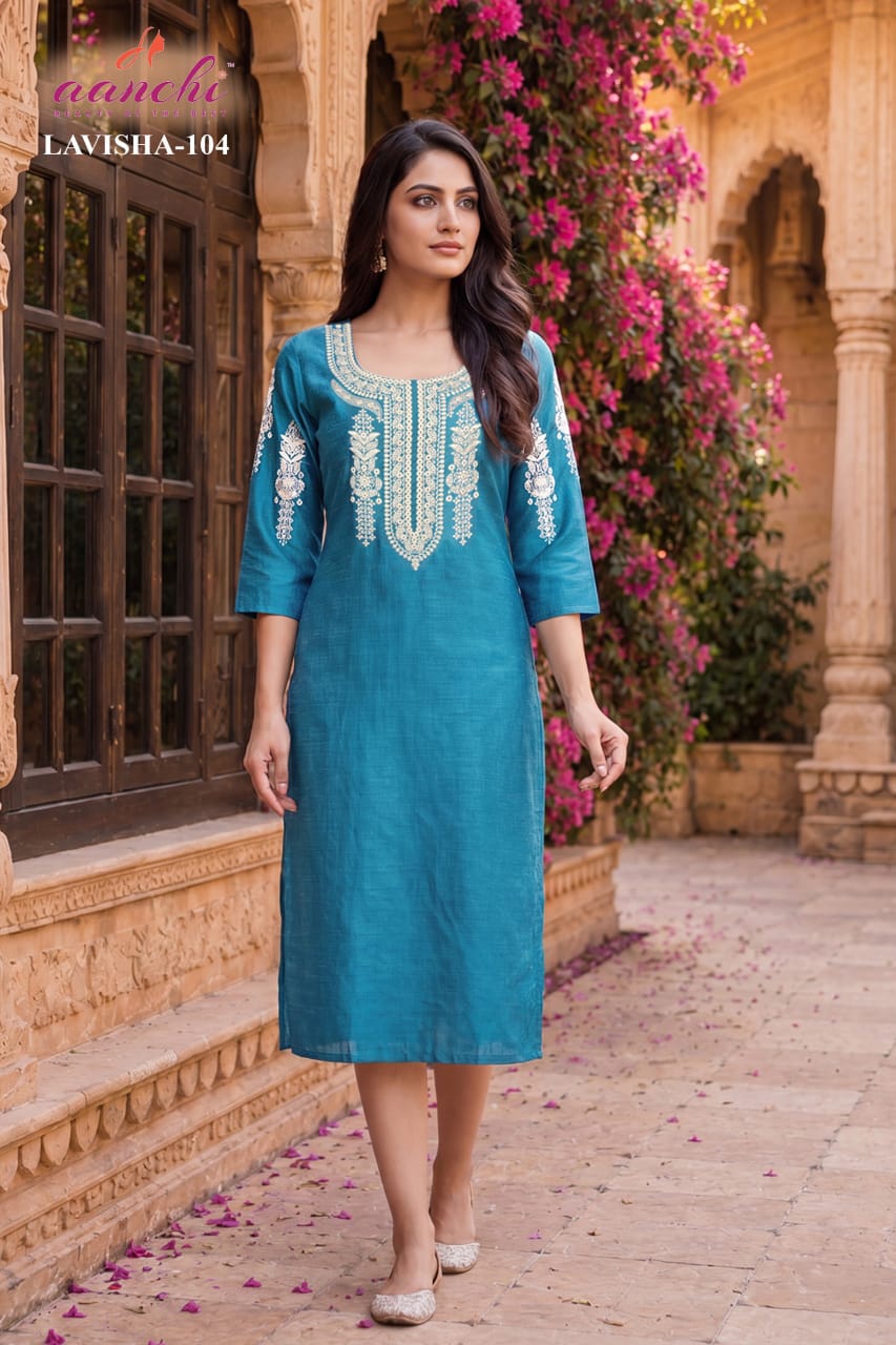 Lavisha Aanchi Vatican Knee Length Kurtis Exporter Gujarat
