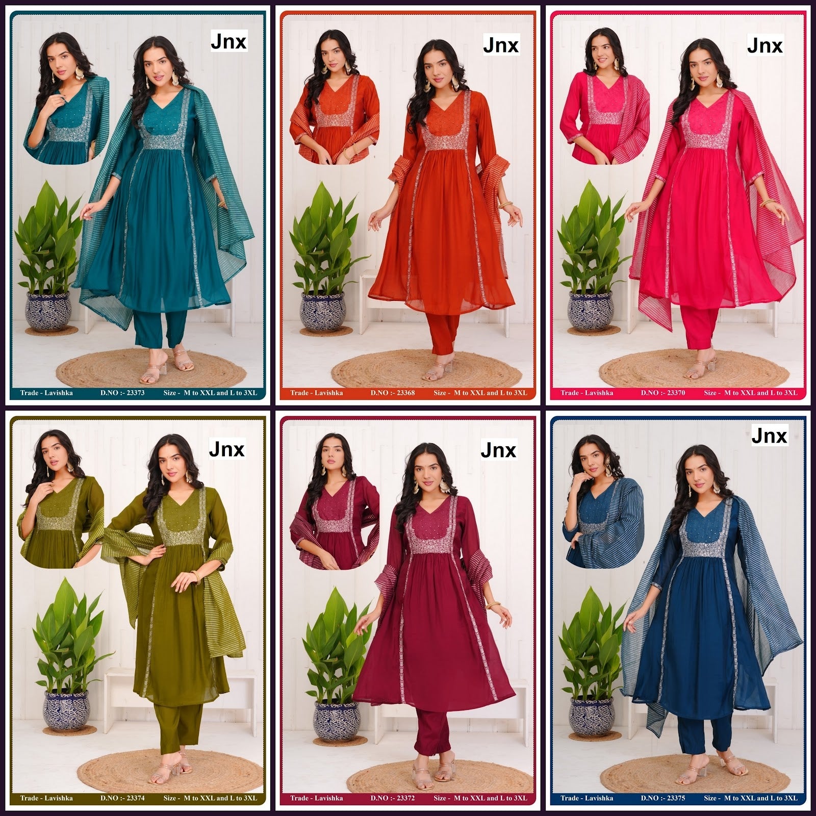 Lavishka Jnx Mul Chanderi Readymade Anarkali Suits Exporter Gujarat