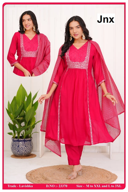 Lavishka Jnx Mul Chanderi Readymade Anarkali Suits Exporter Gujarat