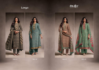 Lavya Omtex Silk Pant Style Suits Wholesaler Ahmedabad